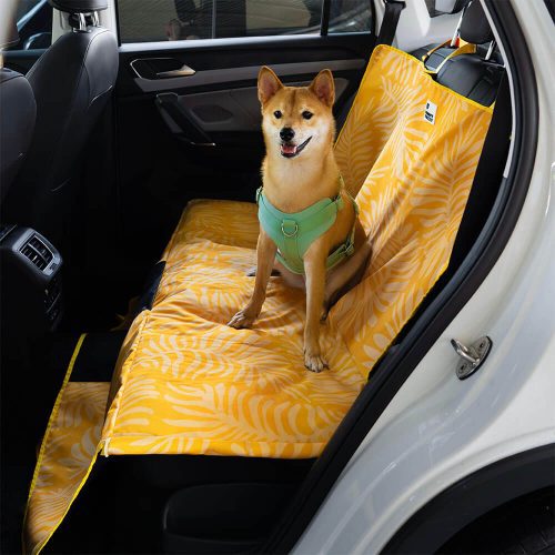 ArecaPalmPrintWaterproofDogCarBackSeatCover TropicalCharm 10