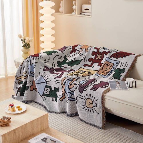 BohemianPatternFurnitureProtectionSofaDecorWear ResistantCouchCover 10