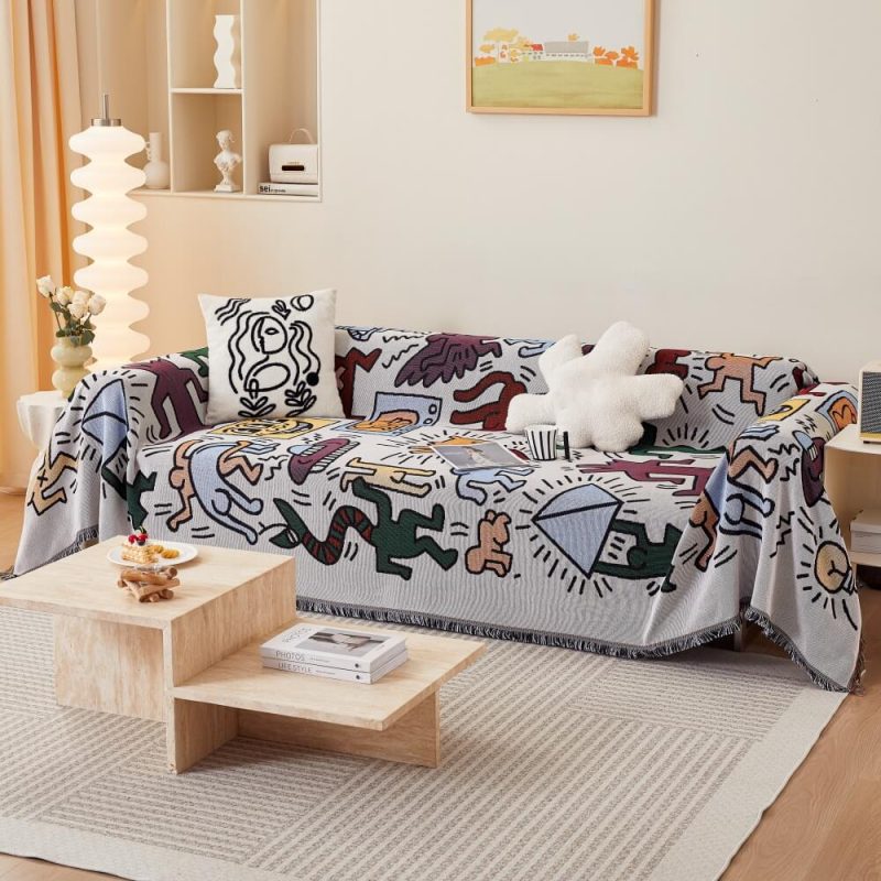 BohemianPatternFurnitureProtectionSofaDecorWear ResistantCouchCover 8