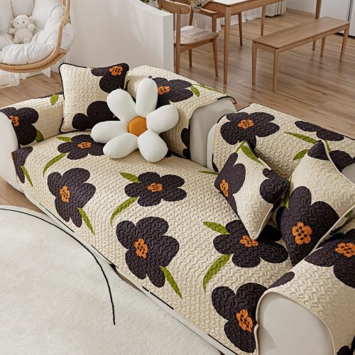 CaramelMacchiatoCottonNon slipCouchCover 2