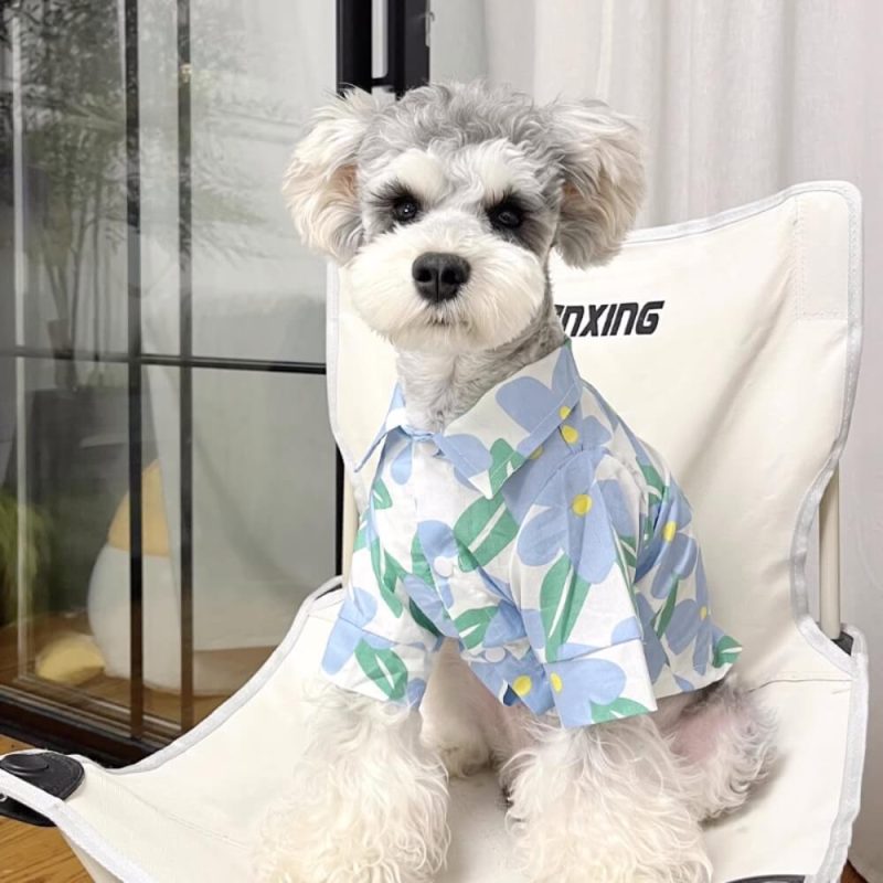 CharmingFloralShirtForPetsandOwnerMatchingClothes 4