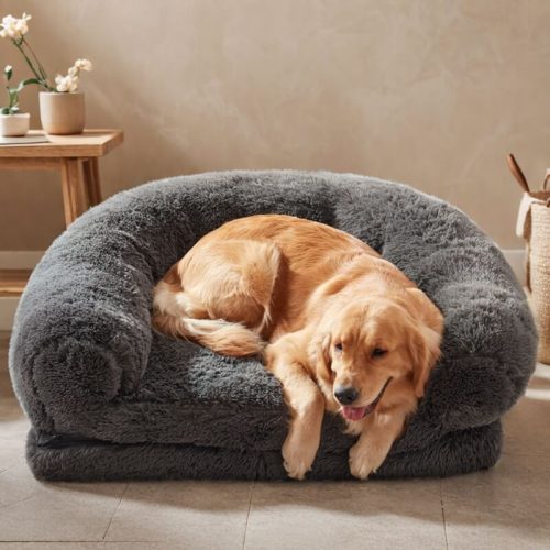 ChicPlushLargeDogBedFoldableHumanDogBed 12