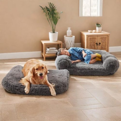 ChicPlushLargeDogBedFoldableHumanDogBed 5