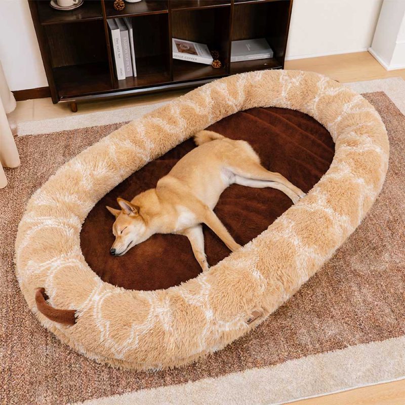 ClassicFluffySuperLargeDonutHumanDogBed CuddleCradle 1