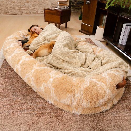 ClassicFluffySuperLargeDonutHumanDogBed CuddleCradle 13