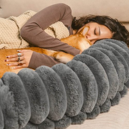 ClassicFluffySuperLargeDountHumanDogBed CuddleCradle 4