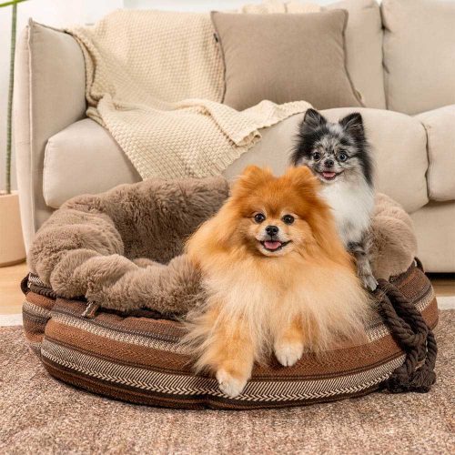 ClassicJacquardPlushDonutDogBed SnuggleDen 2 44cc1511 aebb 4c5e 9711 e66e6f5418b1