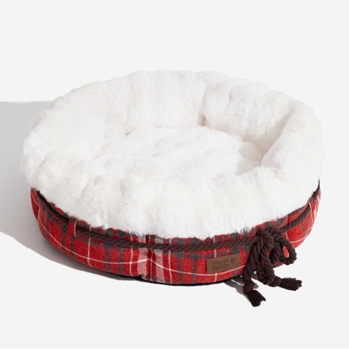 ClassicJacquardPlushDonutDogBed SnuggleDen 7