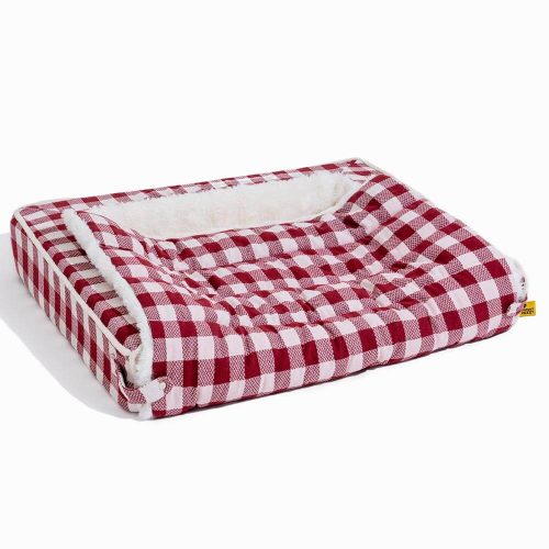 ClassicPlaidErgonomicCalmingDogBed Expandable Washable 11