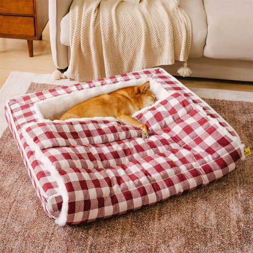 ClassicPlaidErgonomicCalmingDogBed Expandable Washable 1 aeaaef7d 8942 4fa5 a067 0a6145780b1b