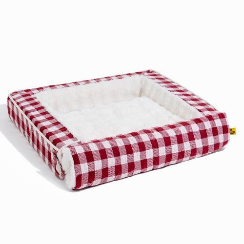 ClassicPlaidErgonomicCalmingDogBed Expandable Washable 8