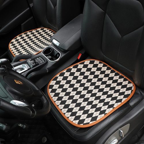 ClassicRhombusColorMatchingWear resistantHumanDogCarSeatCover 14