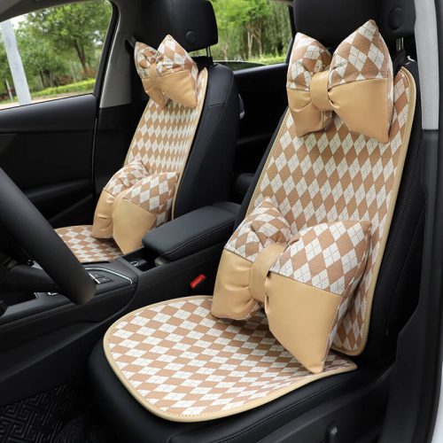 ClassicRhombusColorMatchingWear resistantHumanDogCarSeatCover 3