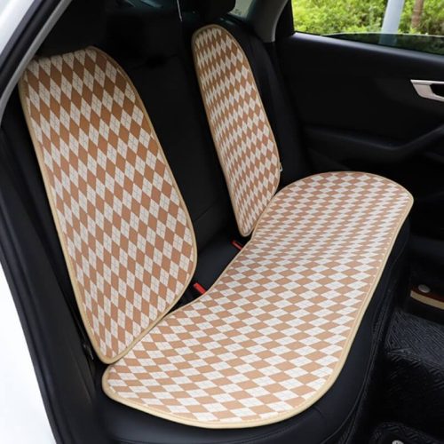 ClassicRhombusColorMatchingWear resistantHumanDogCarSeatCover 9