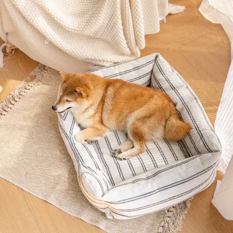 ClassicStripeAllSeasonsBreathableDogBed 6