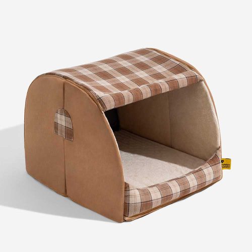 ClassicalPlaidHouseOrthopedicDogBed WarmRetreat 7