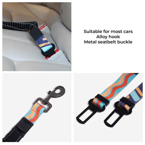 ColorfulBufferAdjustableCoolDogAccessoriesCarSeatBelt 3