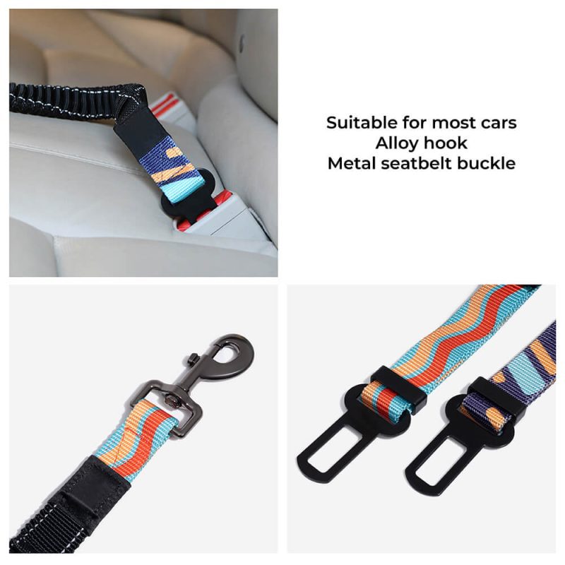 ColorfulBufferAdjustableCoolDogAccessoriesCarSeatBelt 3