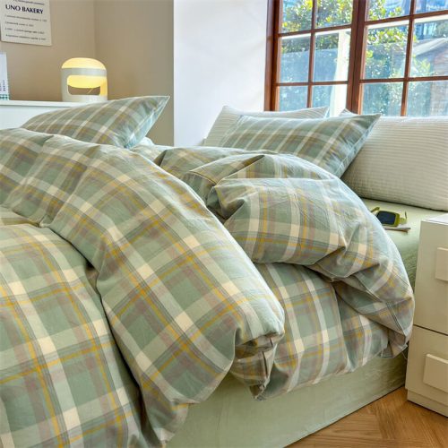 CozyClassicPlaidDreamsAll SeasonComfortSoftBedSheetSet 3