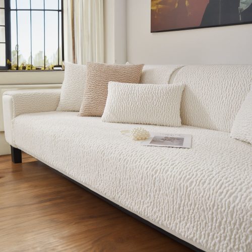 CreamColourBerberFleeceAnti ScratchCouchCover White TwoSeatSet b58c7369 cb39 4164 b1e9 024c8044d650