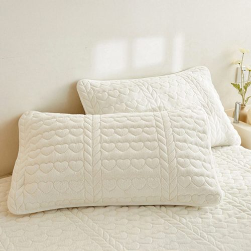 CreamyMilkVelvetQuiltedBedSheetSet 27