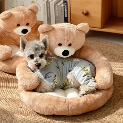 CuteDetachableCuddleBearCatBed 2