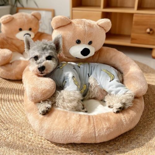 CuteDetachableCuddleBearCatBed 3