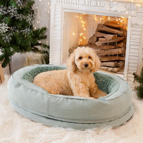 DogBed Donut FuzzyGreen