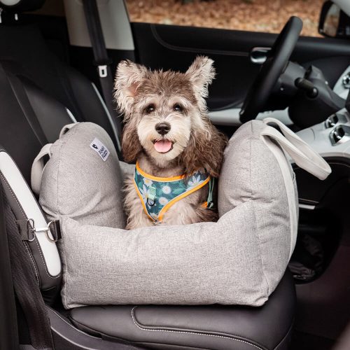 DogCarSeatBed FirstClass Grey SingleSeat