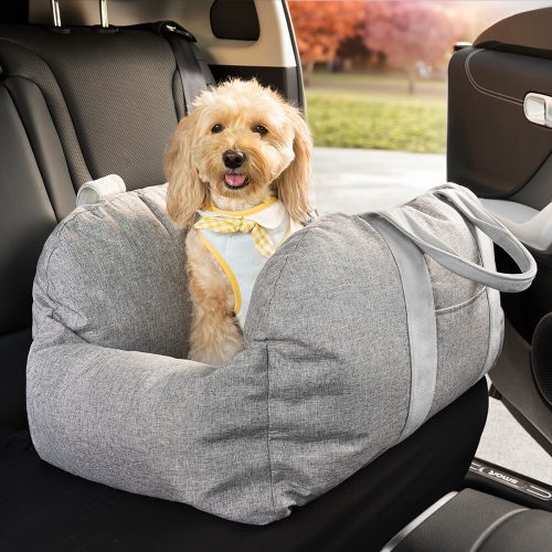 DogCarSeatBed FirstClass Grey TwoSeat