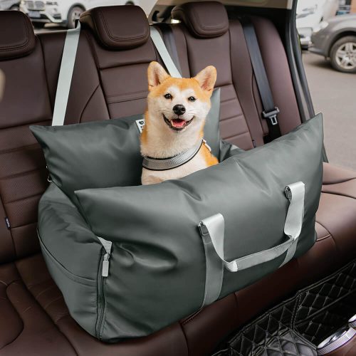 DogCarSeatBed FirstClass WaterproofCharcoalGrey TwoSeat 2493da45 7ee5 4475 a439 9cfcb4ab66e8