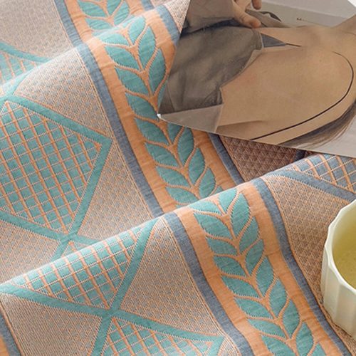 Eco FriendlyCottonStylishGeometricBedspreadSet 13