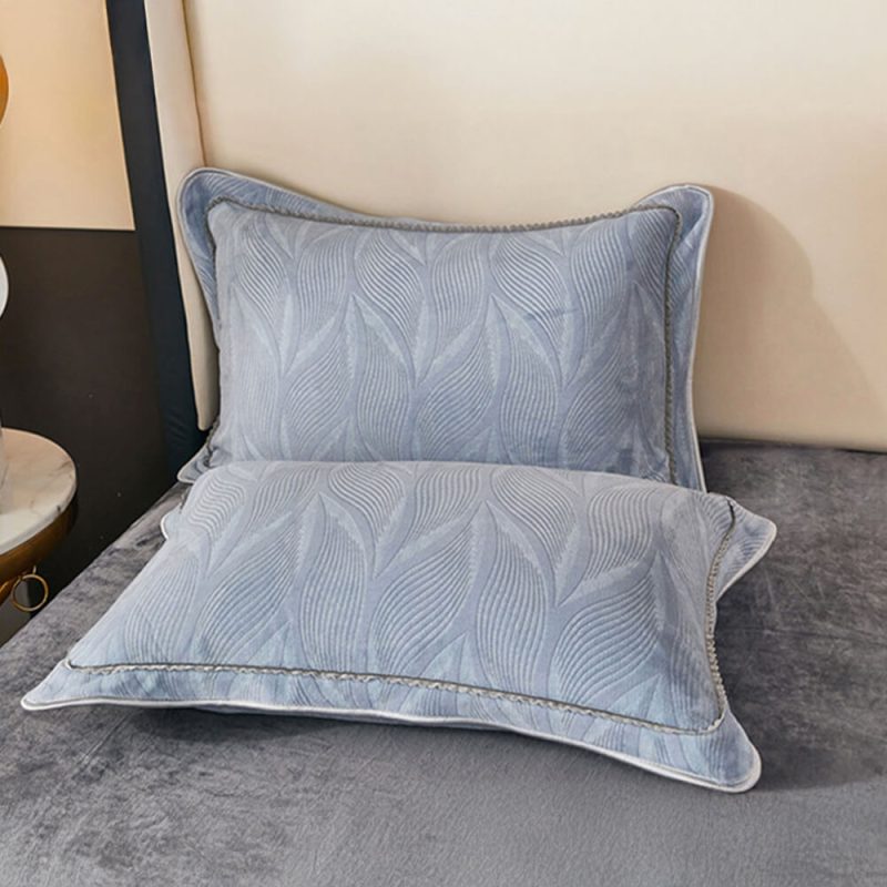 ElegantBotanicalPatternMilkVelvetBedSheetSet 20