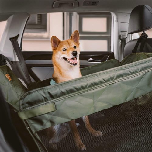 ExtraStableTravelWaterproofDogCarBackSeatExtender 1