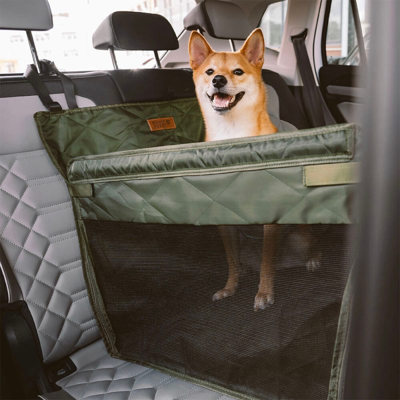 ExtraStableTravelWaterproofDogCarBackSeatExtender 10