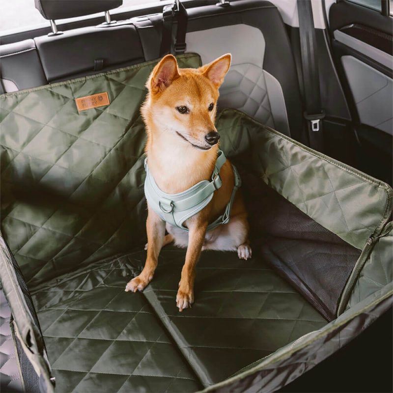 ExtraStableTravelWaterproofDogCarBackSeatExtender 14