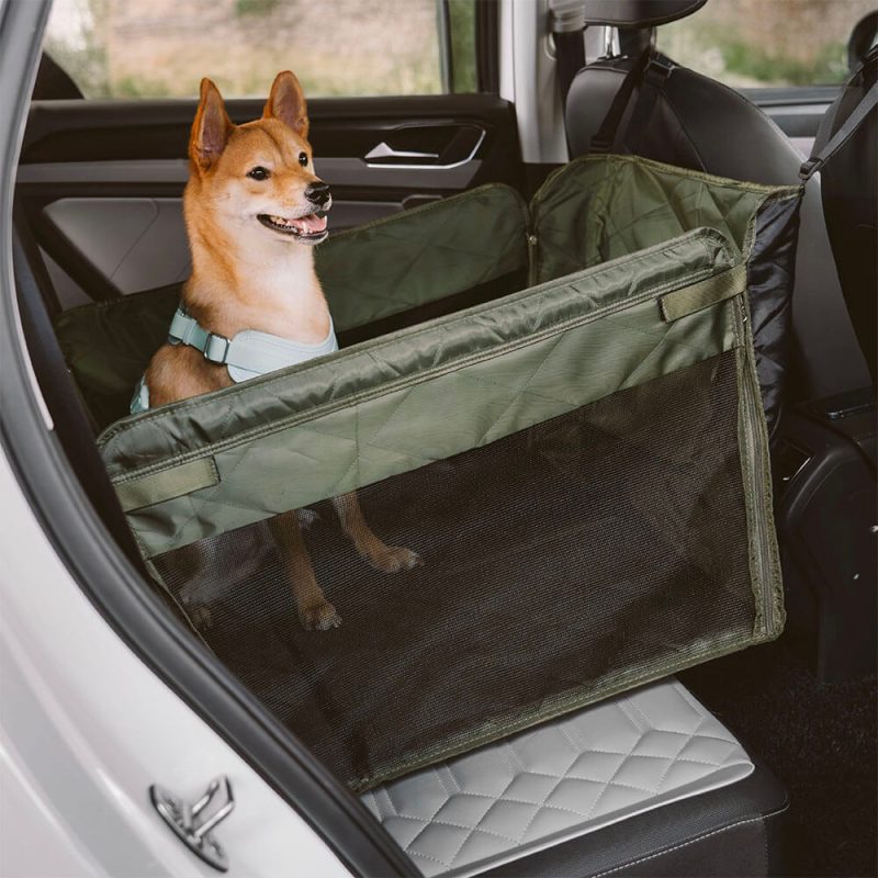 ExtraStableTravelWaterproofDogCarBackSeatExtender 3