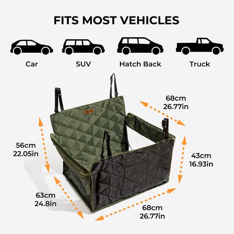 ExtraStableTravelWaterproofDogCarBackSeatExtender 8