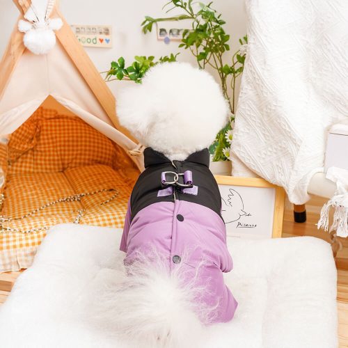 FUNNYFUZZYBack OpeningWaterproof WindproofFour LeggedOutdoorDogCoat 1