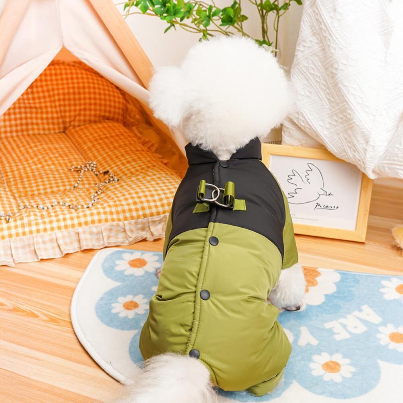 FUNNYFUZZYBack OpeningWaterproof WindproofFour LeggedOutdoorDogCoat 8