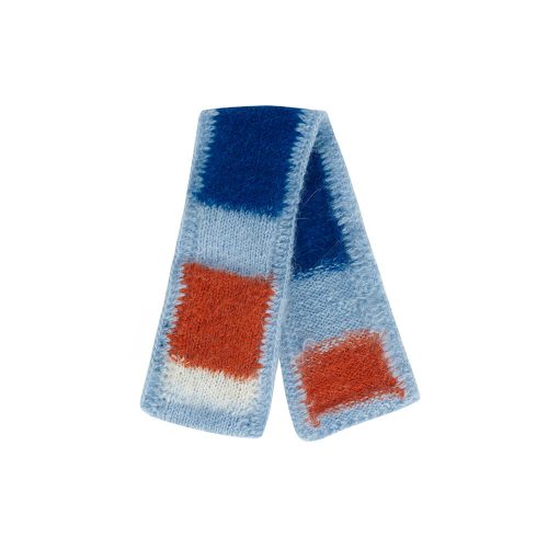 FUNNYFUZZYColorfulSoftMohairWarmKnittedDogScarf 1