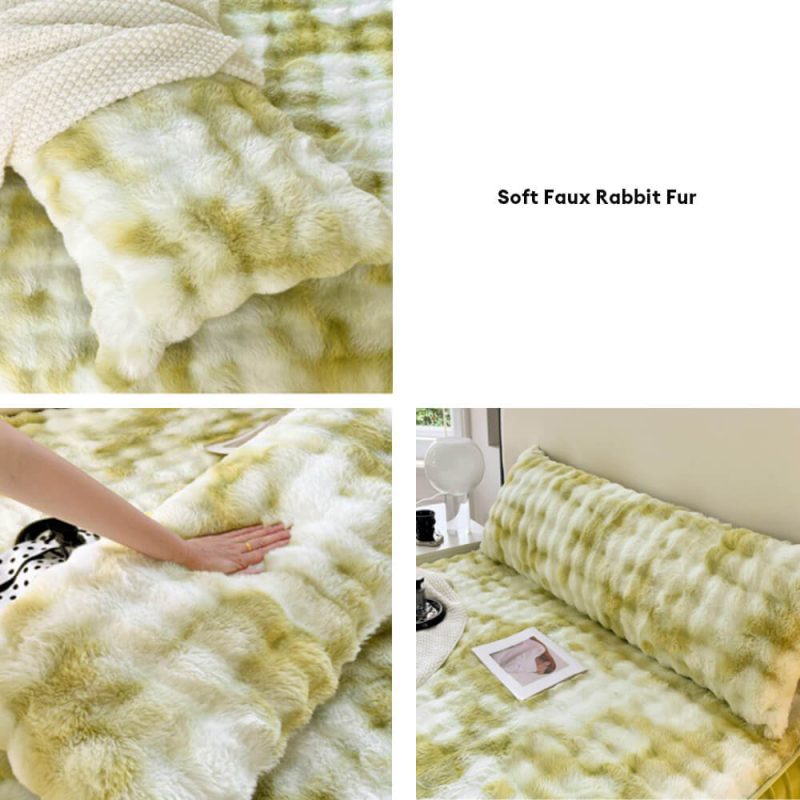 FUNNYFUZZYComfortableBubbleFauxRabbitFurExtendedRestHeadboardPillow 15