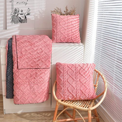 FUNNYFUZZYCozy Warmth Essential Double Sided Plush Throw Blanket 07