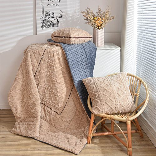 FUNNYFUZZYCozy Warmth Essential Double Sided Plush Throw Blanket 09