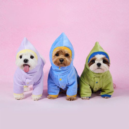 FUNNYFUZZYCozyCorduroyFour LeggedDogHoodieWarmDogJumpsuit 1