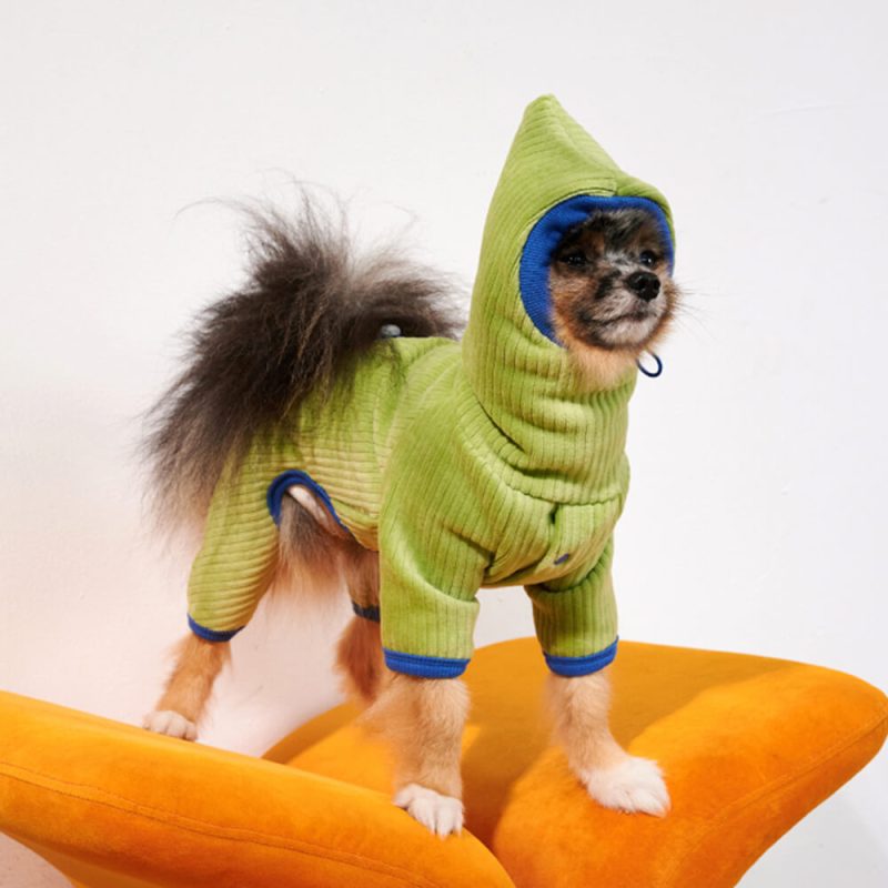 FUNNYFUZZYCozyCorduroyFour LeggedDogHoodieWarmDogJumpsuit 9