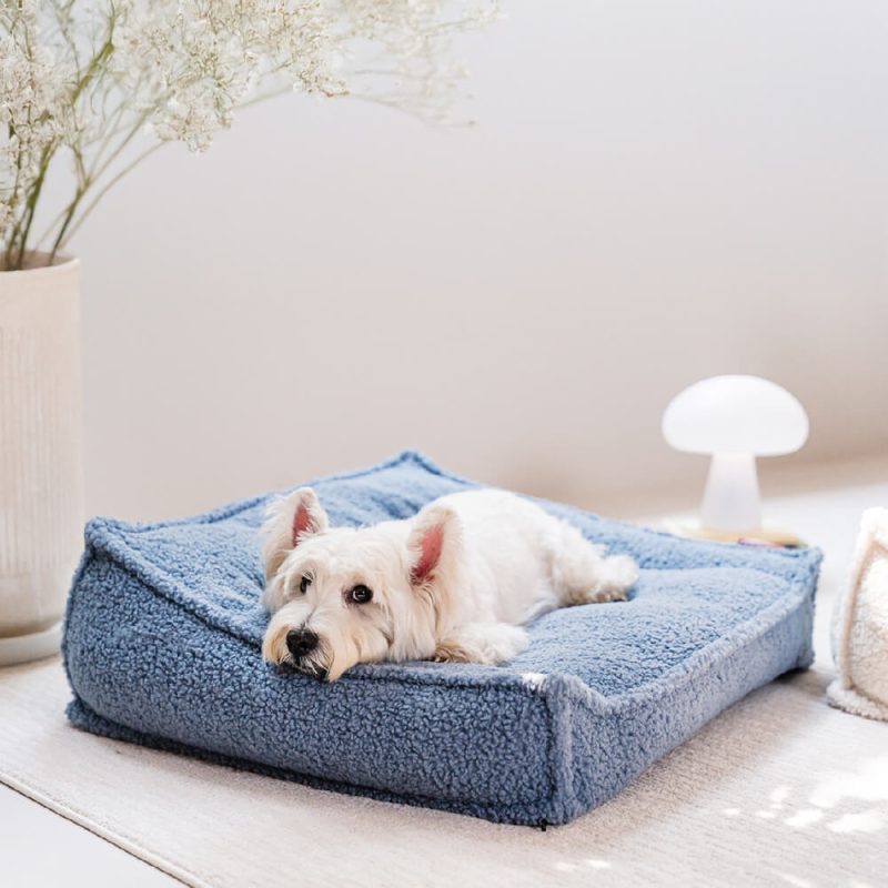 FUNNYFUZZYCurvedSupportOrthopedicTeddyFabricWaterproofDog CatBed 16 1