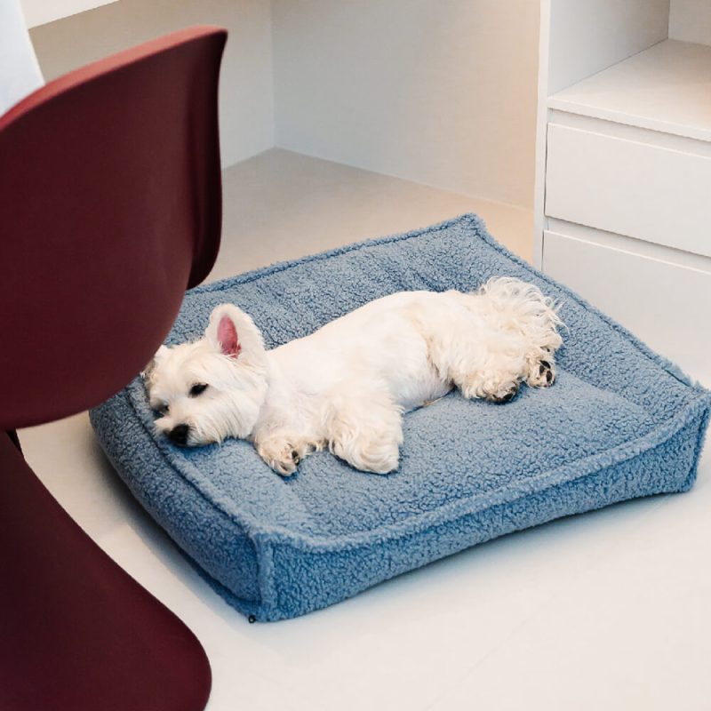 FUNNYFUZZYCurvedSupportOrthopedicTeddyFabricWaterproofDog CatBed 19