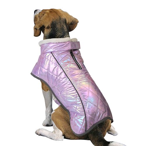 FUNNYFUZZYDazzlingColorfulWaterproofReflectiveWarmDogJacket 2