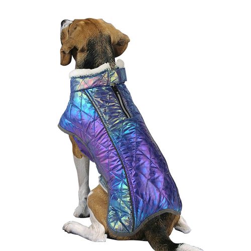 FUNNYFUZZYDazzlingColorfulWaterproofReflectiveWarmDogJacket 3